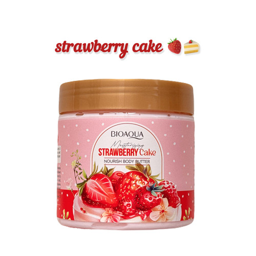کره بدن کیک توت فرنگی🍓🍰